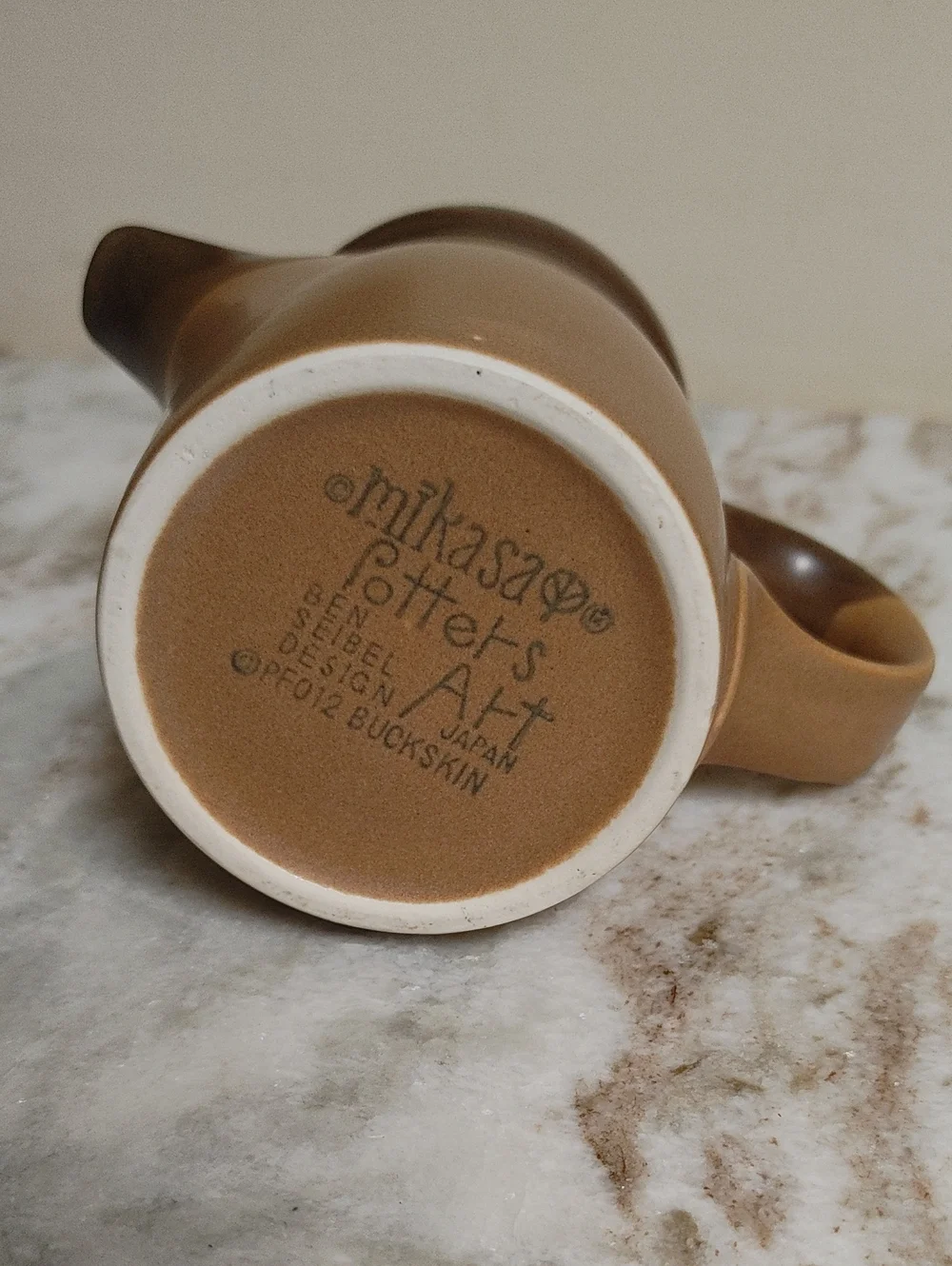 Mikasa Potters Art Ben Seibel Design Japan PF012 Buckskin Ceramic Creamer